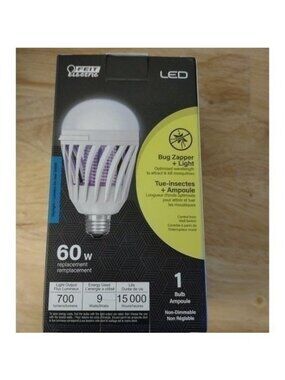 FEIT ELECTRIC BUG ZAPPER 60-WATT EQ DAYLIGHT LED LIGHT BULBS-NEW